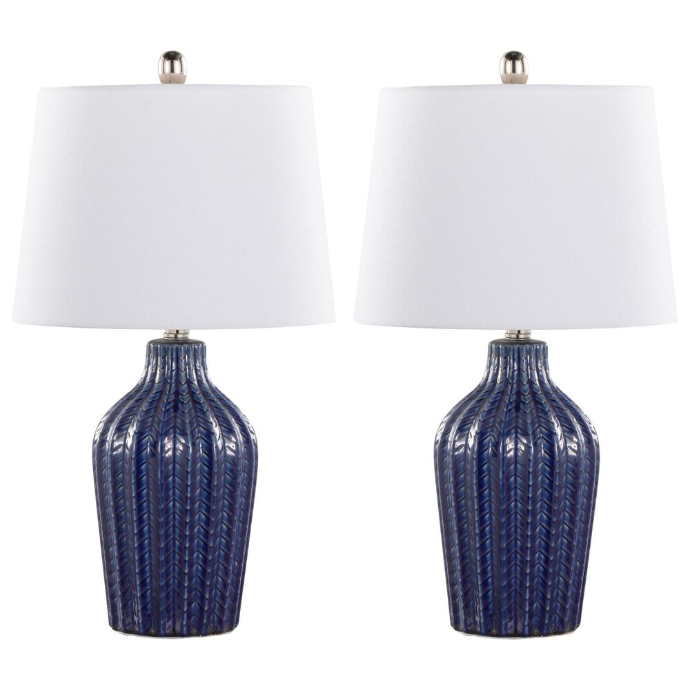 Hearth and Haven Rockwell Table Lamp in Dark Blue (Set of 2), , large