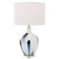 Maple and Jade Abstract Drip Splatter Table Lamp in White and Blue, , large