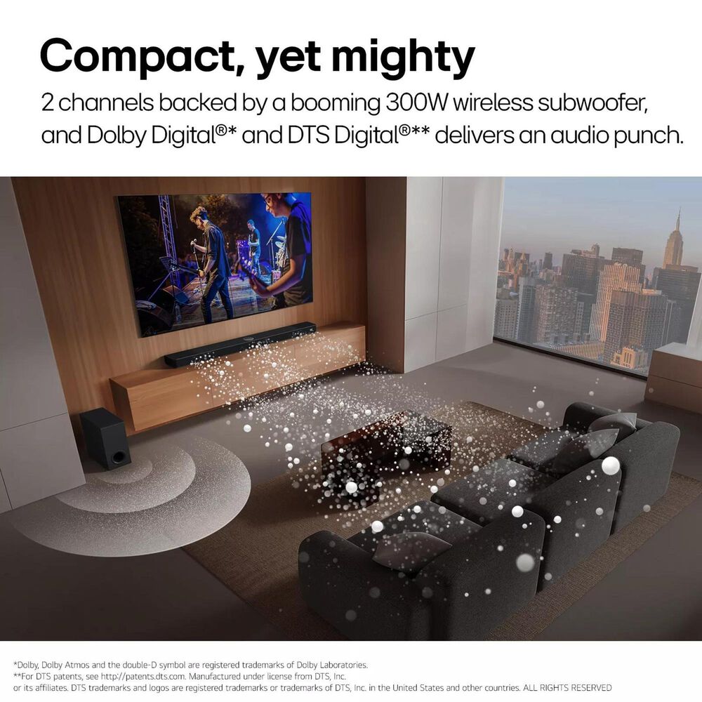 LG 86&quot; Class UQ7590 4K LED UHD - Smart TV with 2.1 Channel Sound Bar and Wireless Subwoofer in Black, , large