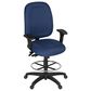Regency Global Sourcing Comfort Series Multifunctional Swivel Computer Task Chair with Adjustable Arms and Drafting Kit in Navy Blue, , large