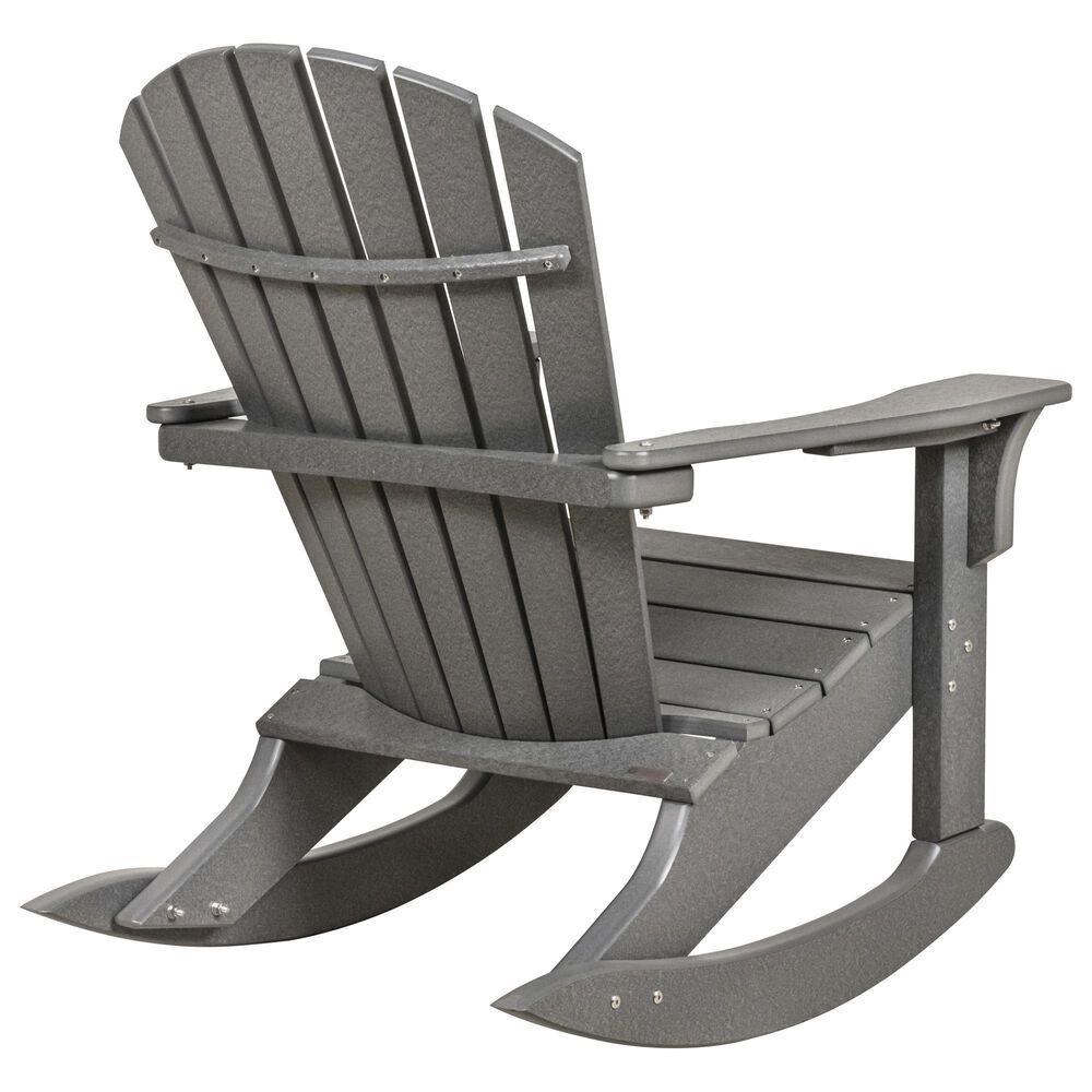 Oceanside Adirondack Shellback Rocker Chair in Charcoal, , large