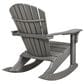 Oceanside Adirondack Shellback Rocker Chair in Charcoal, , large