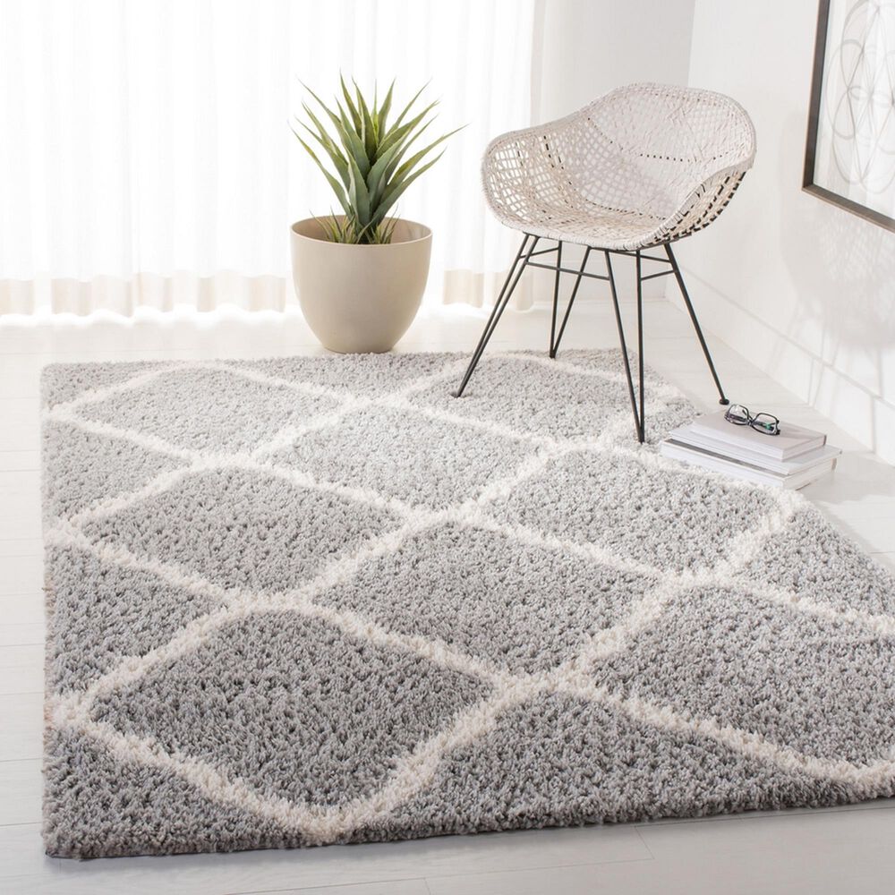 Safavieh Parma Shag PMA521G 3&#39; x 5&#39; Grey and Cream Area Rug, , large
