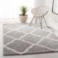Safavieh Parma Shag PMA521G 3" x 5" Grey and Cream Area Rug, , large