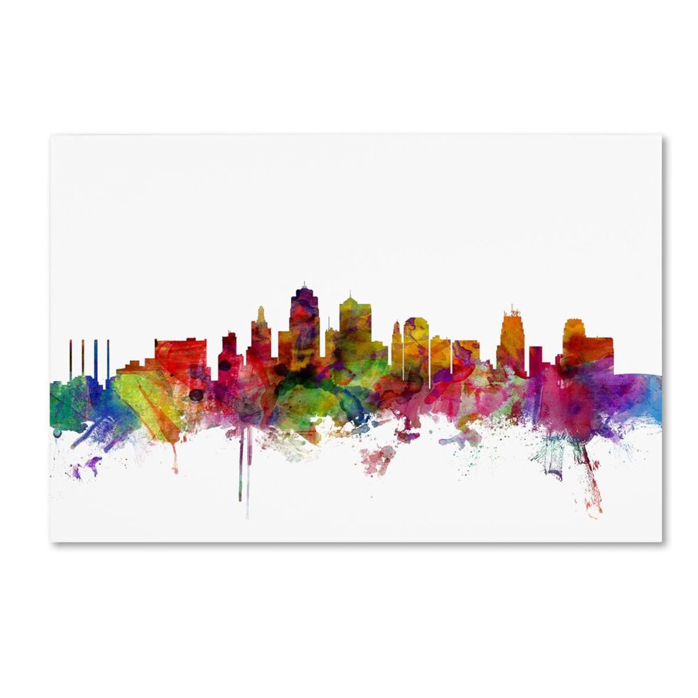Timberlake Michael Tompsett "Kansas City Skyline" Canvas Art, , large