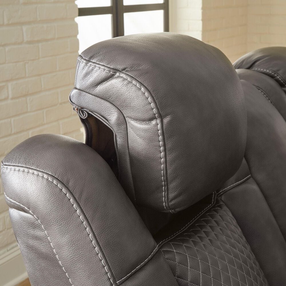 Ashley Fyne-Dyme 2-Piece Power Reclining Living Room Set in Shadow, , large