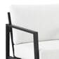 Linon Home Decor Holland Patio Armchair with Black Frame in Natural, , large