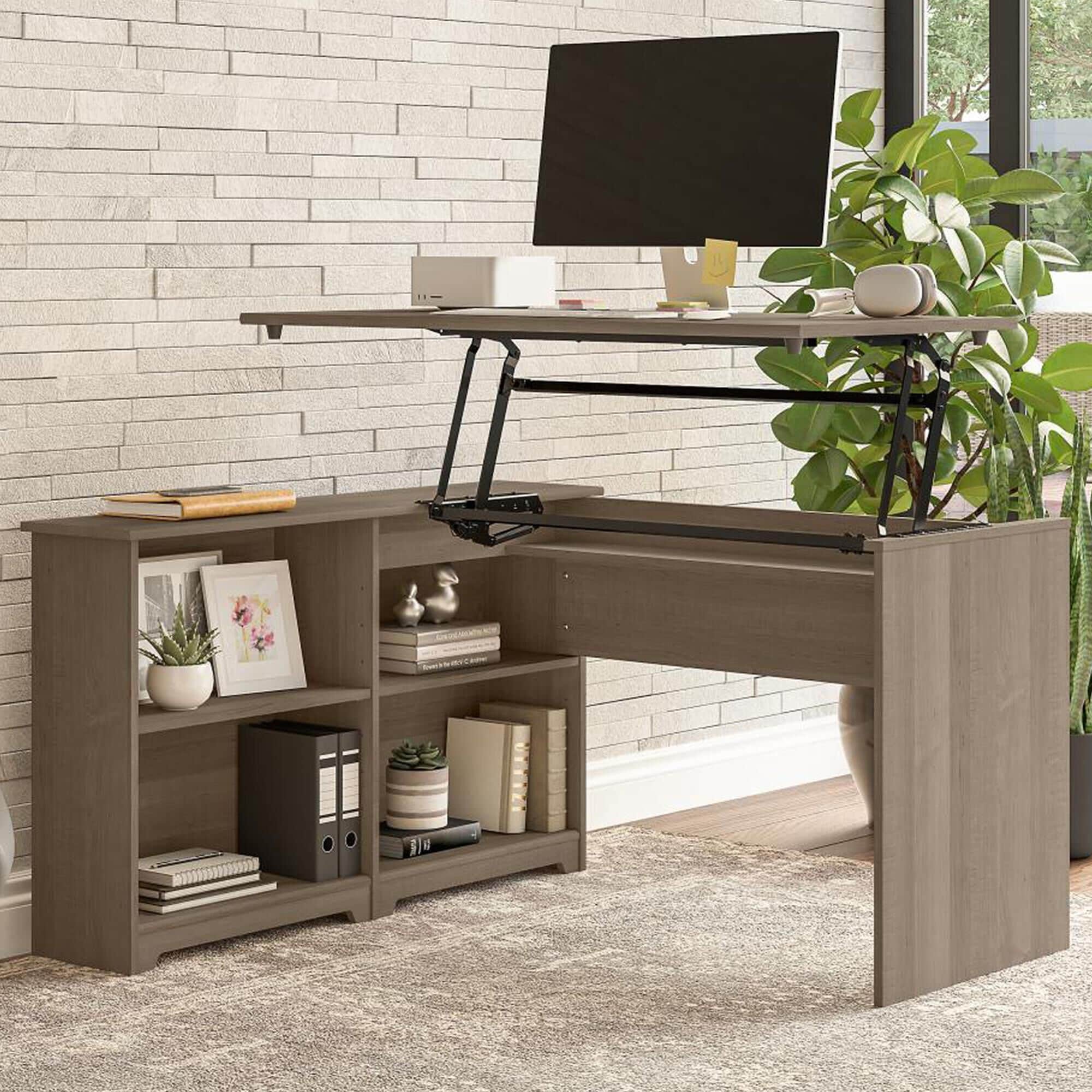 Bush sit to sales stand desk
