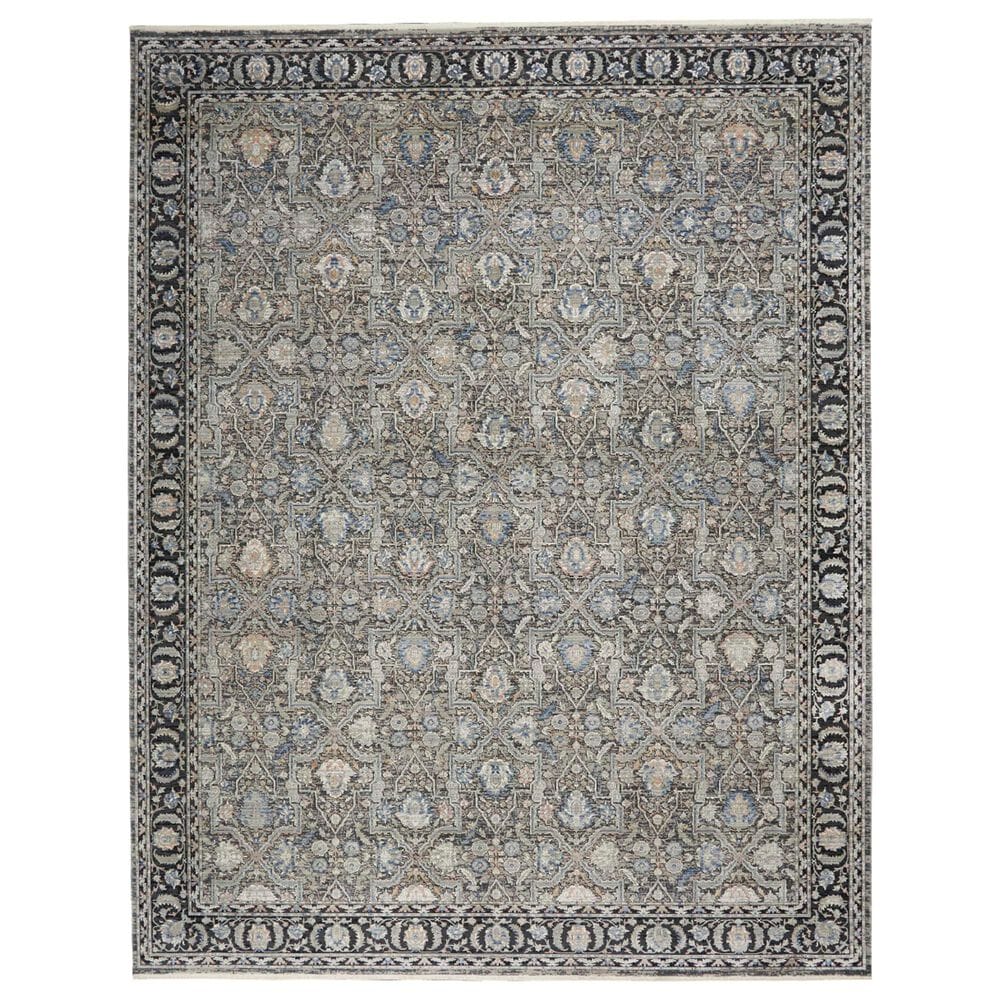 Nourison Starry Nights STN10 5" x 7" Grey and Navy Area Rug, , large