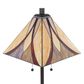 LumiSource Ren Table Lamp with Cream and Brown Glass Shade in Oil Rubbed Bronze, , large