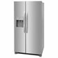 Frigidaire 3 Piece Kitchen Package with 25.6 Cu. Ft. Standard Depth Side-by-Side Refrigerator, 30" Freestanding Gas Range with Quick Boil Burner, 24" Built-In Dishwasher with MaxDry in Stainless Steel, , large