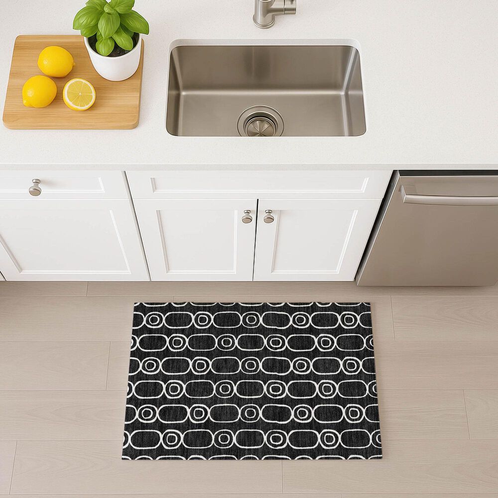 Dalyn Rug Company The Reserve TR6 Black 1&#39;8&quot; x 2&#39;6&quot; Indoor/Outdoor Area Rug, , large