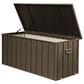 HOMLUX 100-Gallon Outdoor Waterproof Storage Deck Box with Lockable Lid in Dark Brown, , large