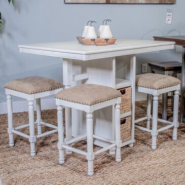 Signature Design by Ashley Robbinsdale 5-Piece Counter Height Dining Set in Antique White, , large