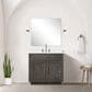 Lexora Home Abbey 36" Single Bathroom Vanity in Brown Oak with 2 cm White Cultured Marble Top and Rectangular Sink, , large