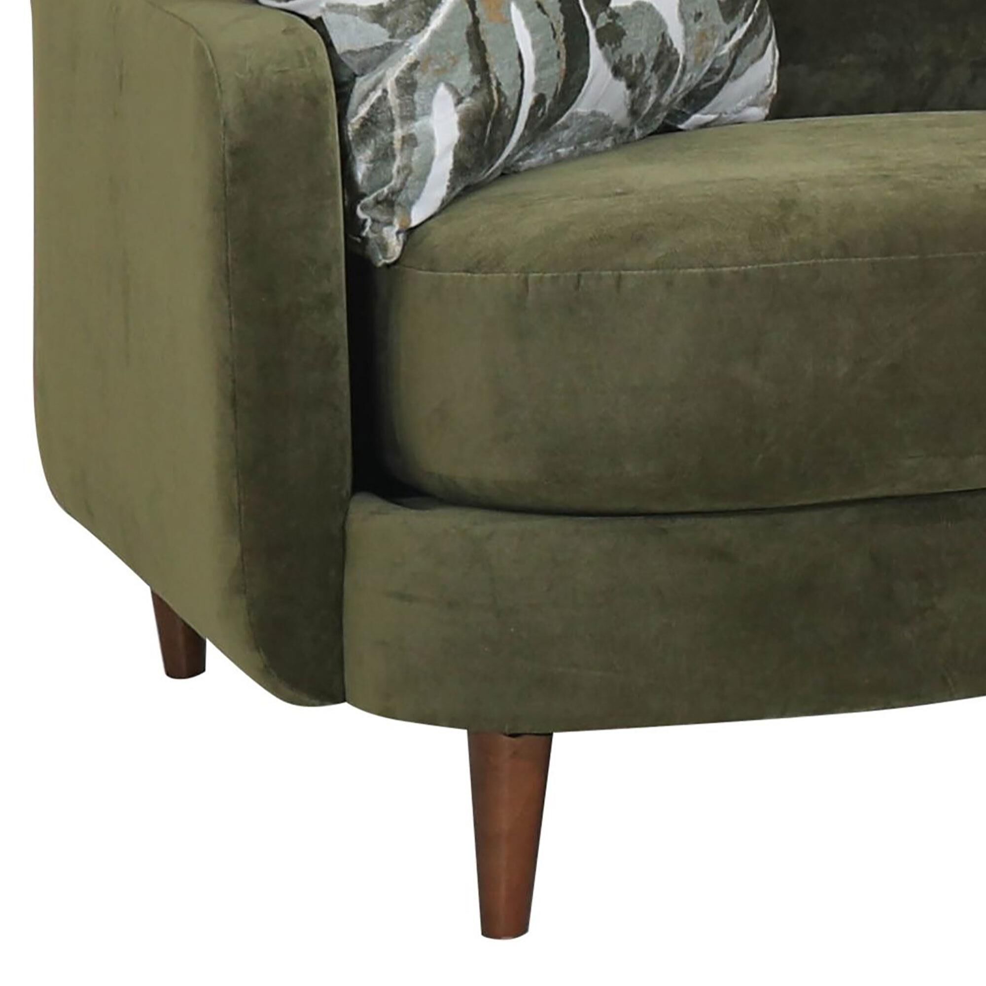 Jonathan Louis Collette Estate Stationary Sofa in Sage Velvet NFM