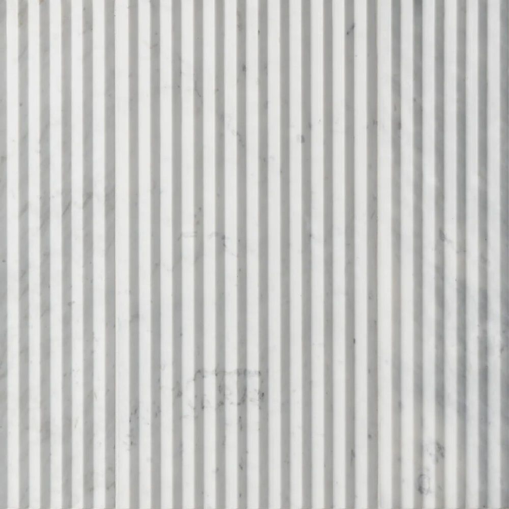 Soho Studio Carver Barcode Carrara 12" x 24" Polished Marble Tile, , large