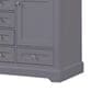 Lexora Home Dukes 48" Double Bathroom Vanity in Dark Grey with 2 cm White Quartz Top and Rectangular Sinks, , large