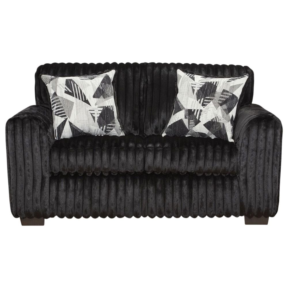 Arapahoe Home Lush Stationary Loveseat in Black, , large