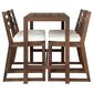 HOMLUX 5-Piece Patio Bar Set with 52" Rectangular Mocha Table in Beige, , large