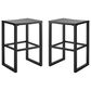Linon Home Decor Holland Outdoor Bar Stool in Black (Set of 2), , large