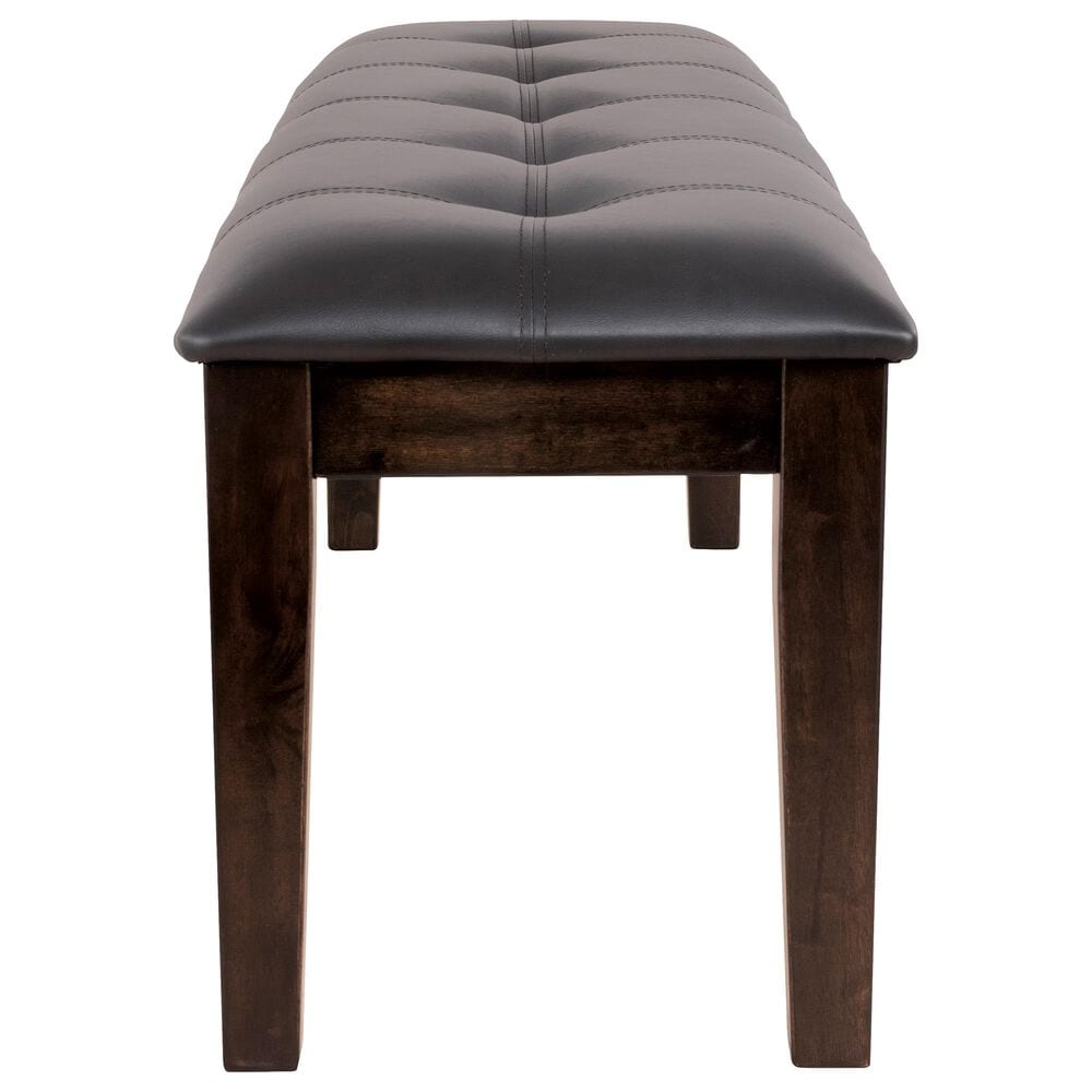 Ashley Haddigan Large Upholstered Dining Bench in Dark Brown, , large
