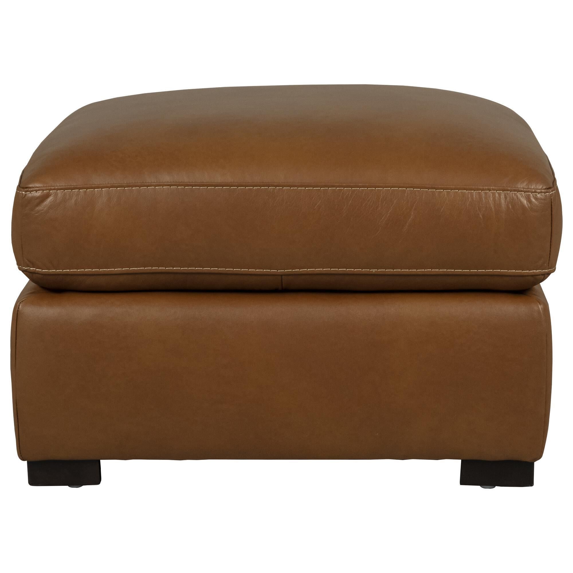 Bassett hot sale leather ottoman