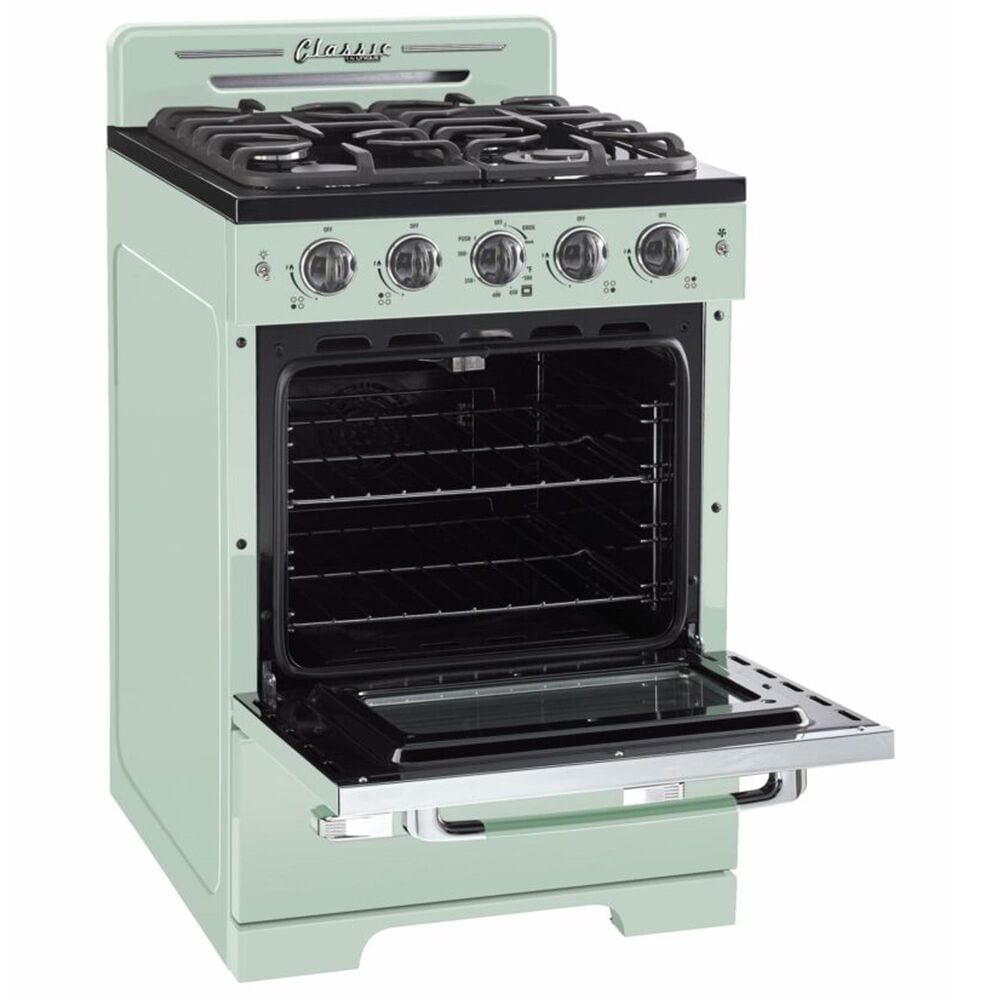 Unique Appliances Classic Retro 24" Compact Convection Gas Range in Summer Mint Green, , large