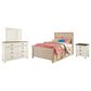 Ashley Willowton 4-Piece Full Storage Bedroom Set in Whitewash, , large