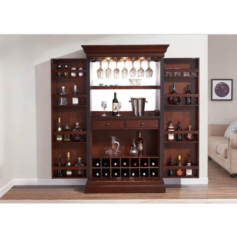 Imperial Ashton Bar Cabinet in Nut Brown, , large