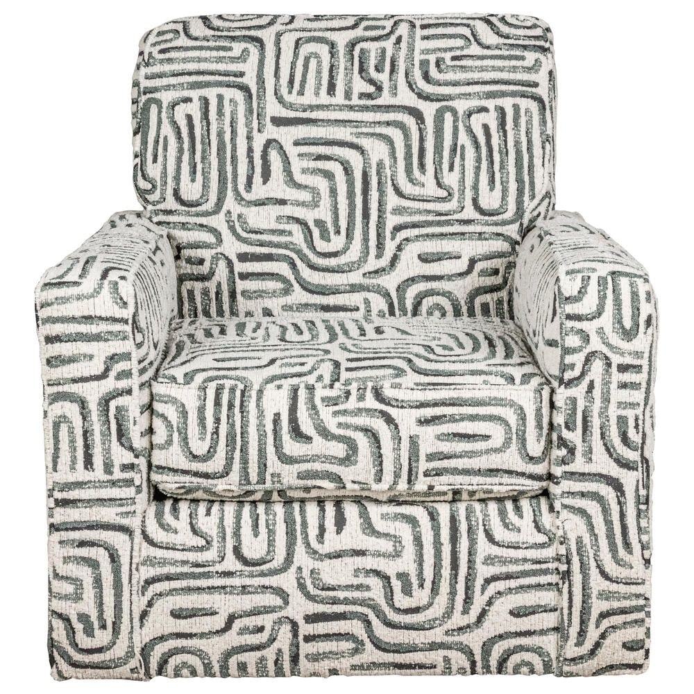 Southaven Swivel Chair with Track Armrests in Intellect Jade, , large
