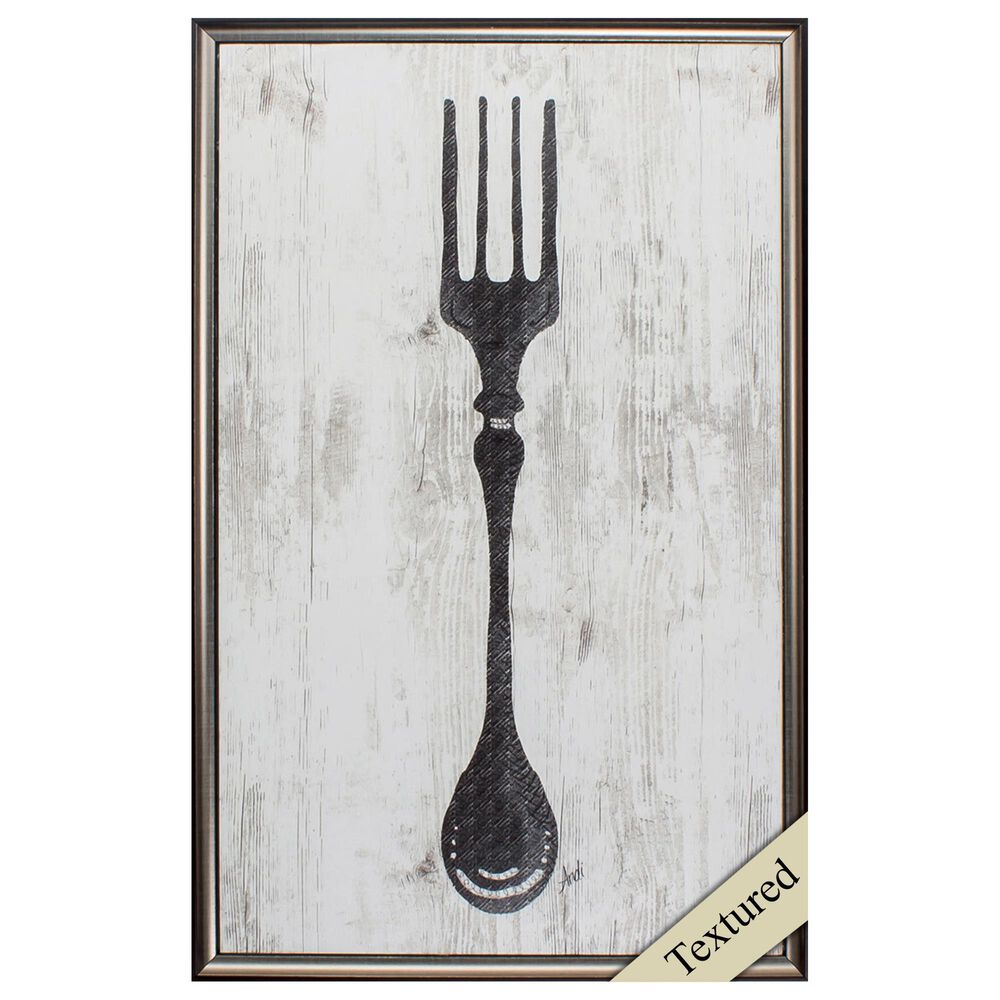 Propac "Black Fork on Wood" Wall Art in Gray, , large