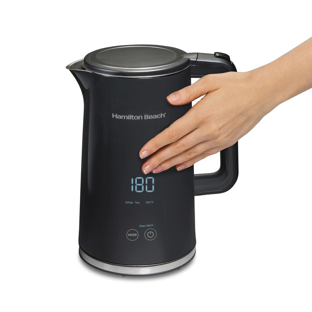 Hamilton Beach 1.7L Cool Touch Digital Kettle in Black, , large