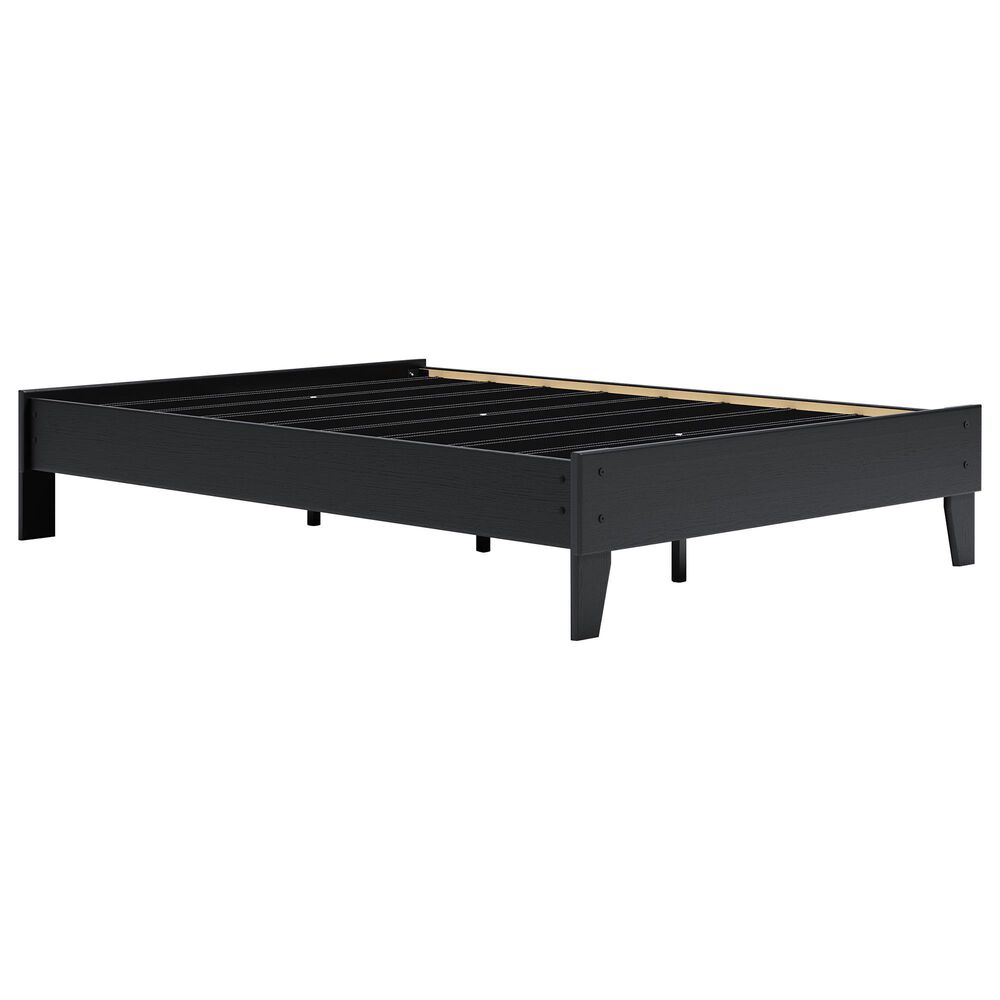Signature Design by Ashley Flannia Full Platform Bed in Black, , large
