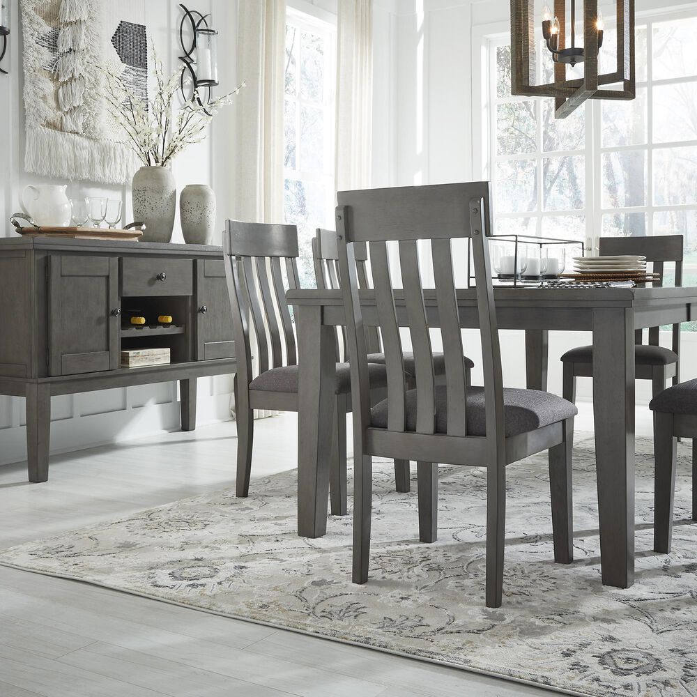 Ashley Hallanden 6-Piece Rectangular Dining Set in Antiqued Gray, , large
