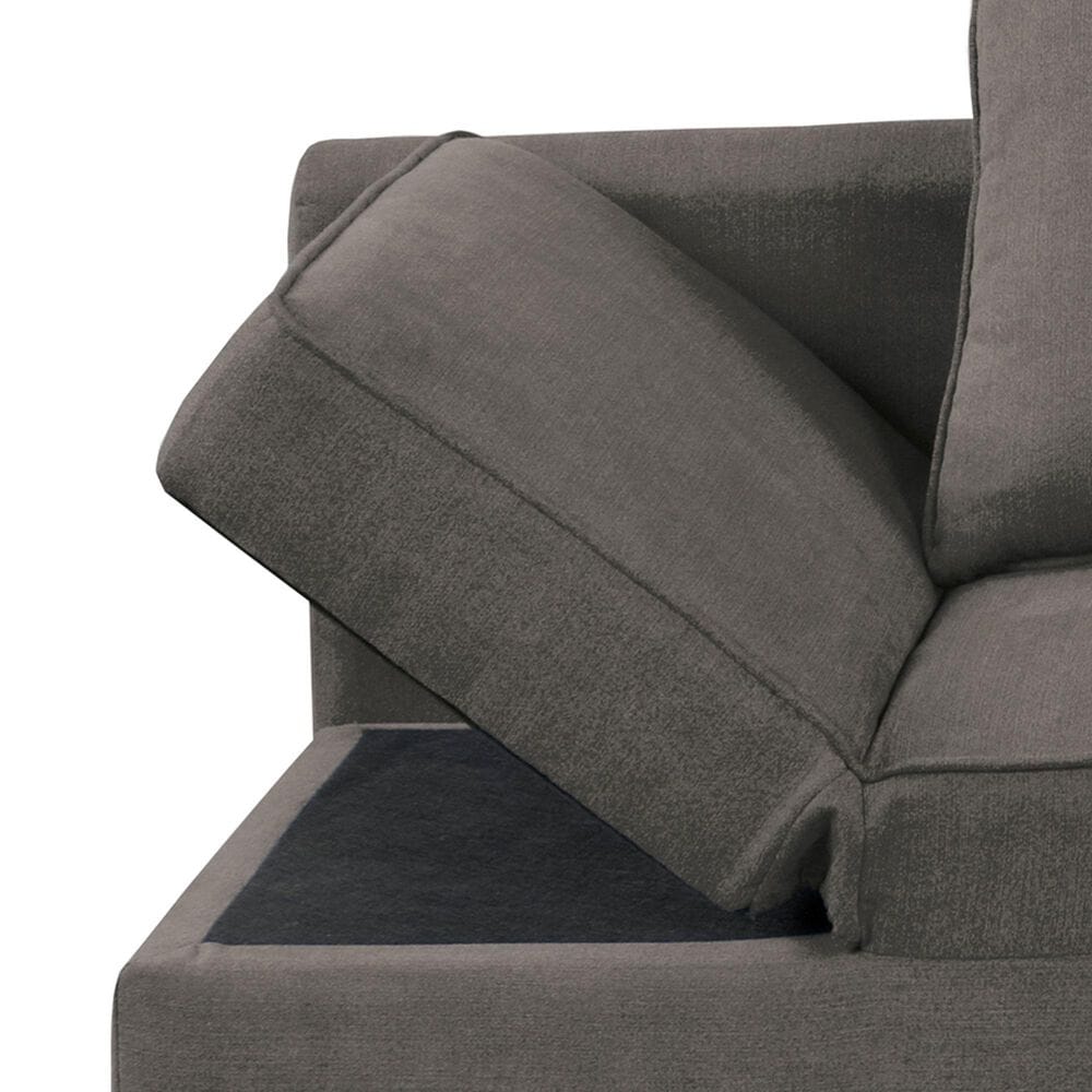 Furniture of America Woburn Convertible Chaise Lounger with Caster in Gray, , large