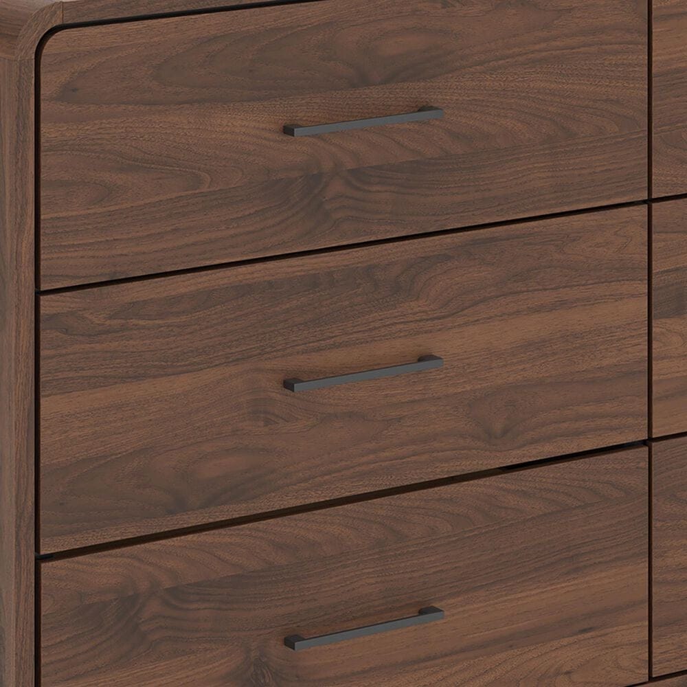 Ashley Fortlorn 6-Drawer Dresser in Walnut Brown, , large
