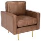 Safavieh Carlotta Accent Chair in Brown, , large
