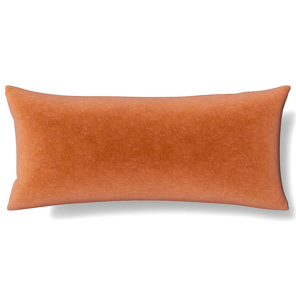 Ann Gish Fresco Velvet 16" x 36" Lumbar Throw Pillow in Terra Cotta, , large