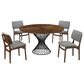 Blue River Cirque and Lima 5-Piece Round Dining Set in Black and Walnut, , large