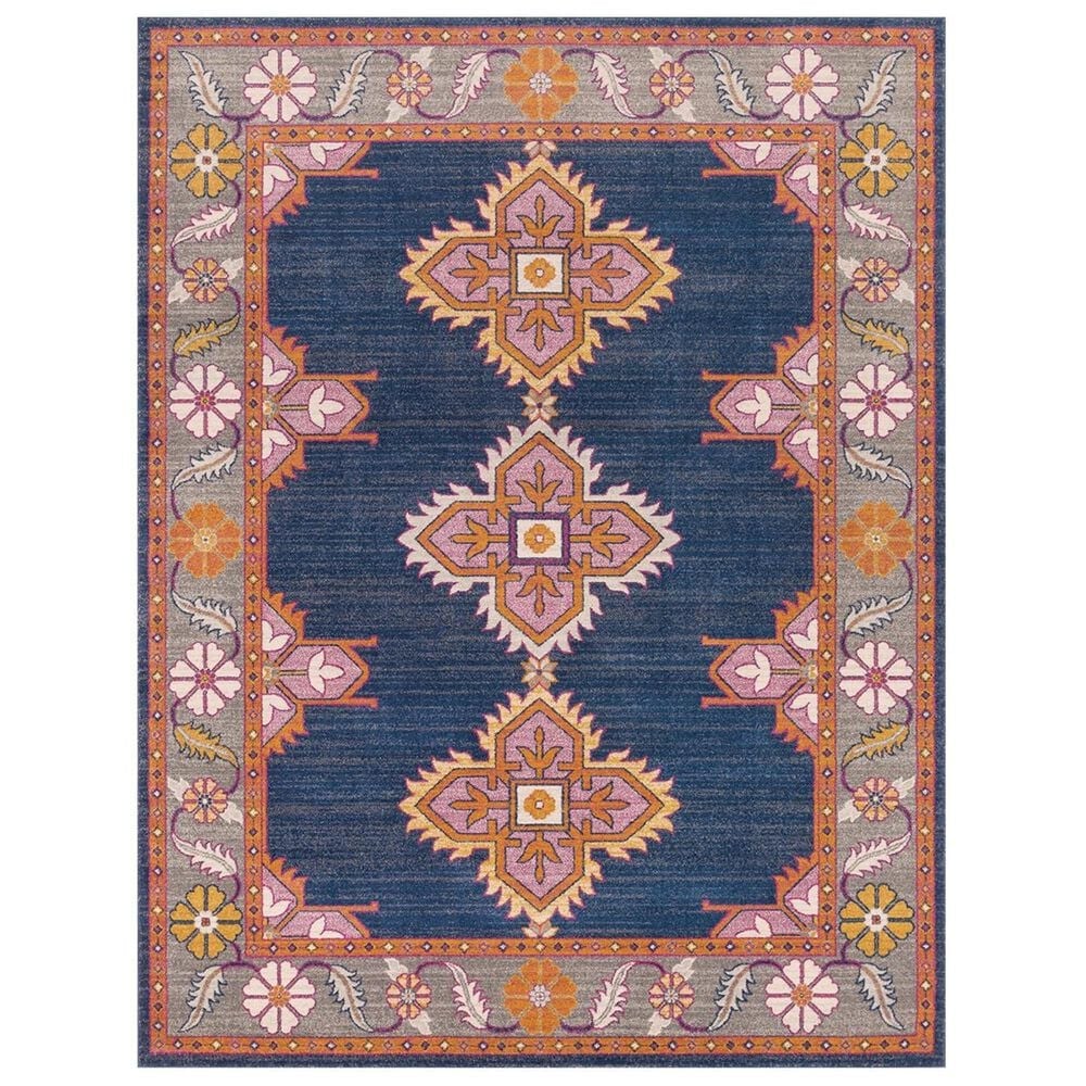 Surya Harput HAP-1037 7"10" x 10"3" Blue and Gray Area Rug, , large
