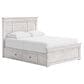 Ashley Makidern Queen Storage Bed with Four Drawers in Whitewash, , large