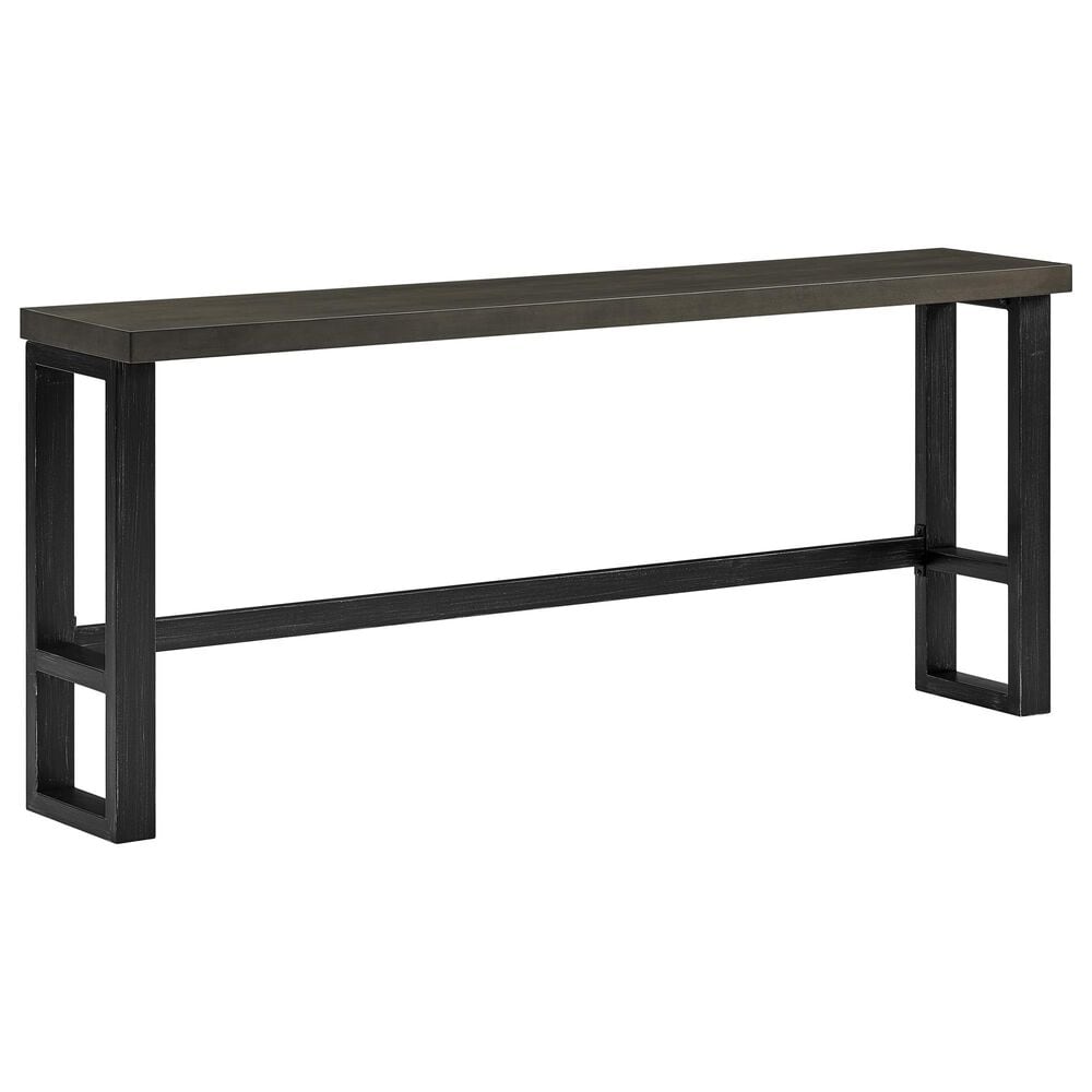 Linden Boulevard Haywood Sofa Bar Table in Gray and Gunmetal, , large