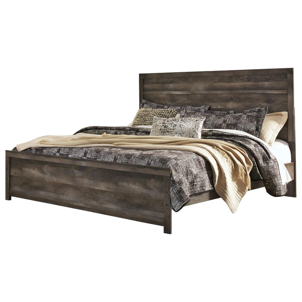 Ashley Wynnlow King Panel Bed in Gray, , large