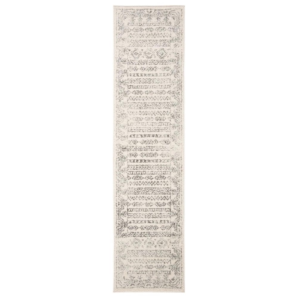 Safavieh Tulum TUL271A 2" x 11" Ivory and Grey Runner, , large