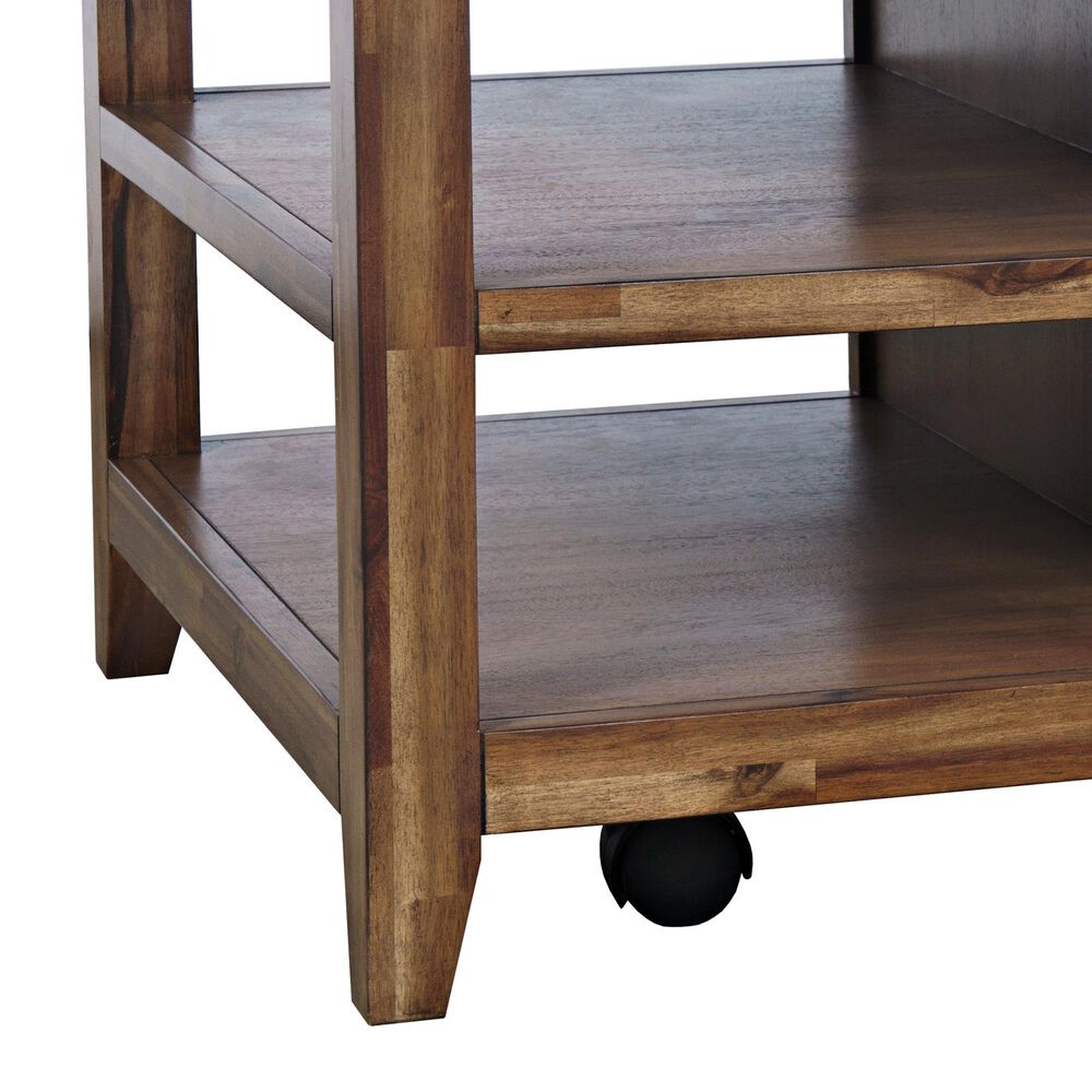 Waltham Claremont Castered Storage Cocktail Table in Brown, , large