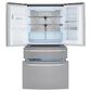 LG 23 Cu. Ft. Smart Wi-Fi Enabled Counter-Depth Refrigerator with Craft Ice Maker - Stainless Steel, , large