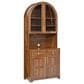 HOMLUX 75" Arched Kitchen Pantry Cabinet with LED Light in Walnut, , large