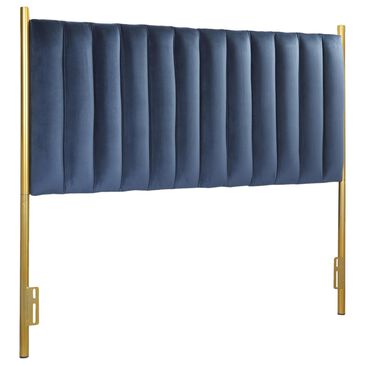 Lumisource Chloe Queen Headboard in Blue/Gold, , large