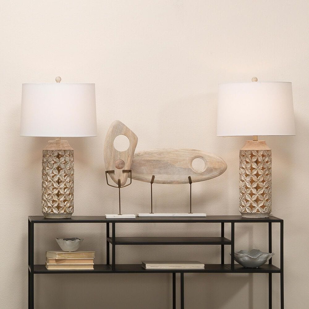 Splendor Living Oaklyn Table Lamp in White Wash, , large